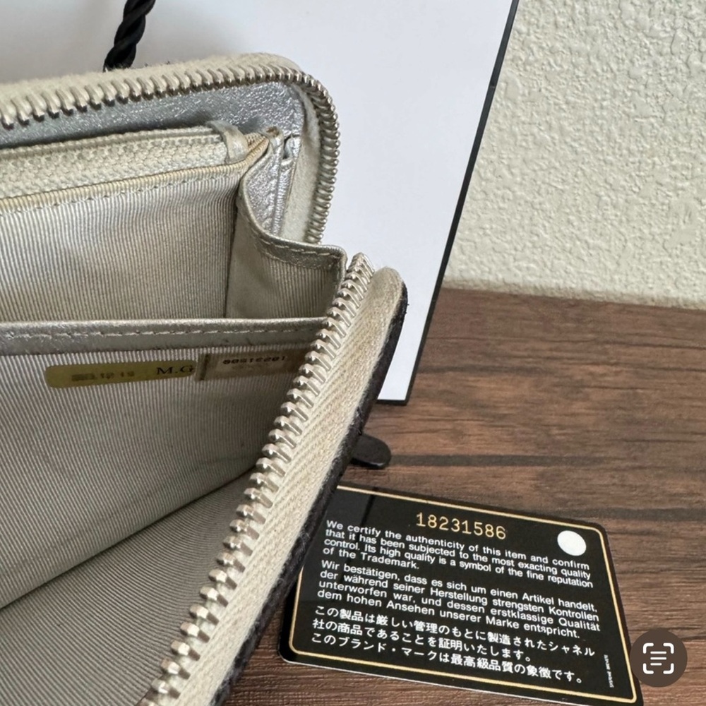 CHANEL Diamond Stitch Lambskin Leather Zip Around Wallet - Picture 7 of 7